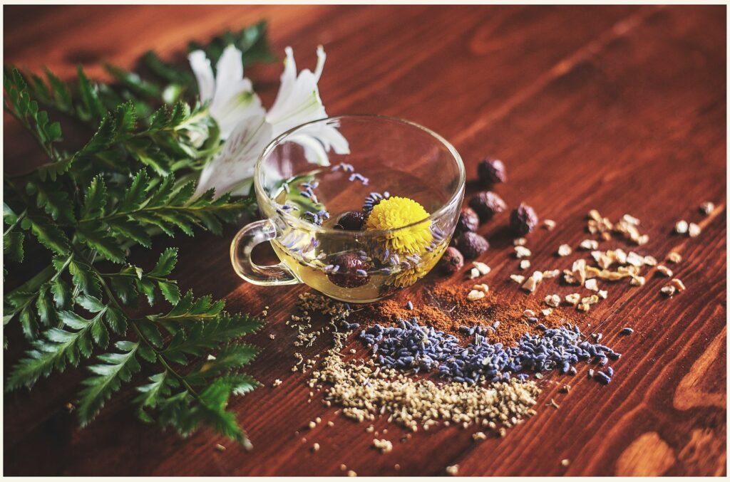 Herbal tea and dried herbs, products many acupuncturists sell